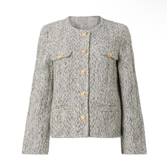 Derek Lam Tweed Convertible Blazer | Cape - Picture 2 of 6